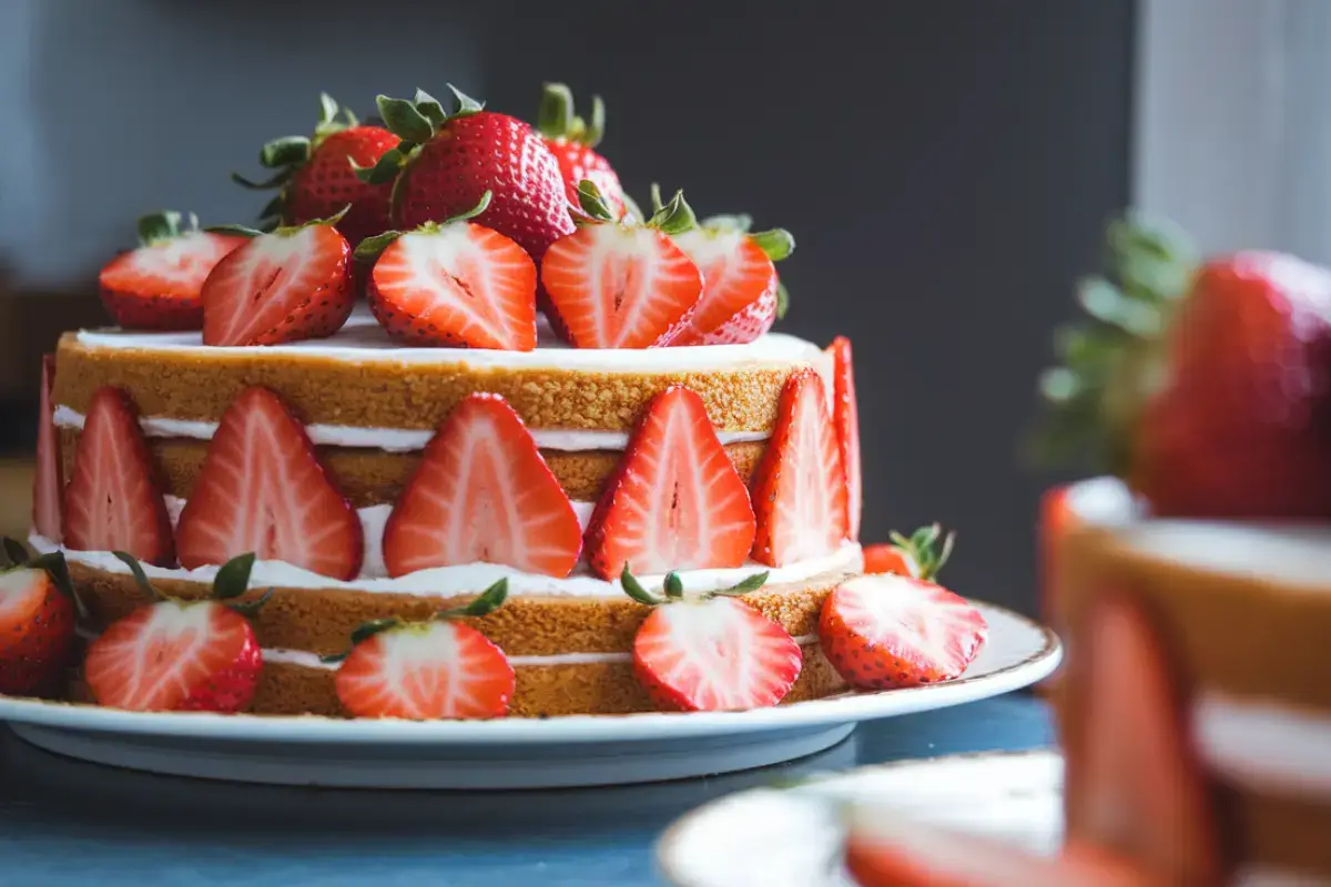 Can you put sliced strawberries in between cake layers?