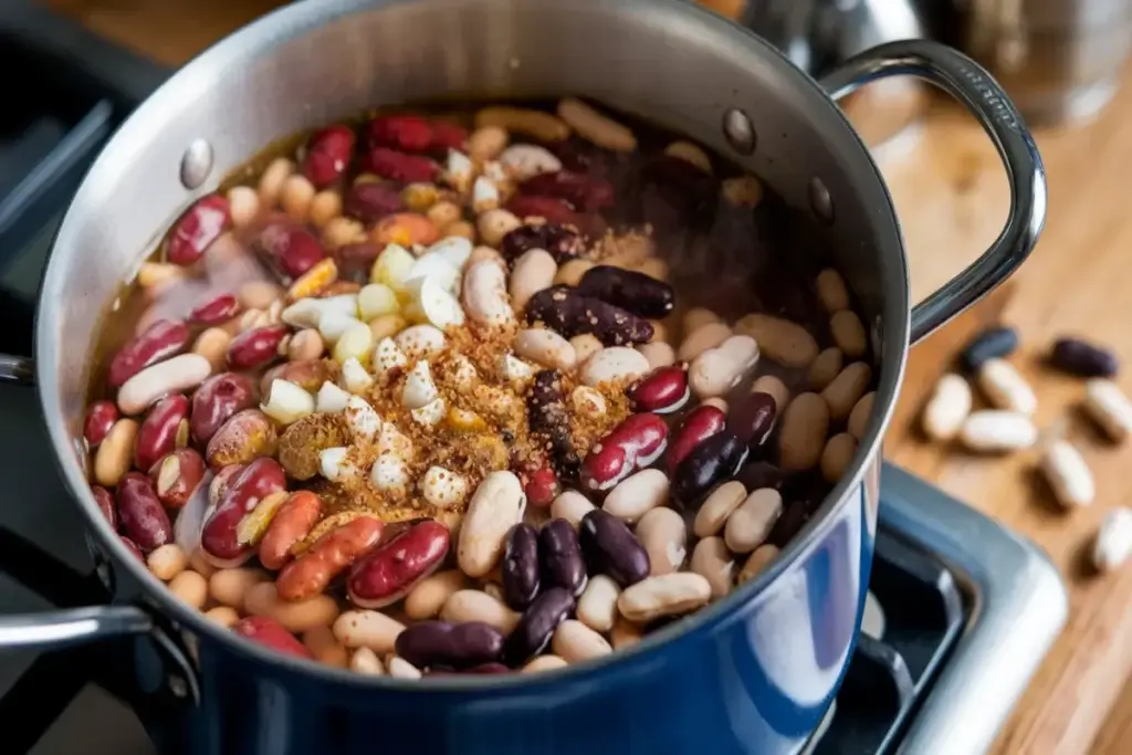 What beans should not be cooked in a slow cooker?