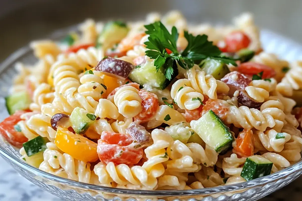 Does pasta salad contain mayo?