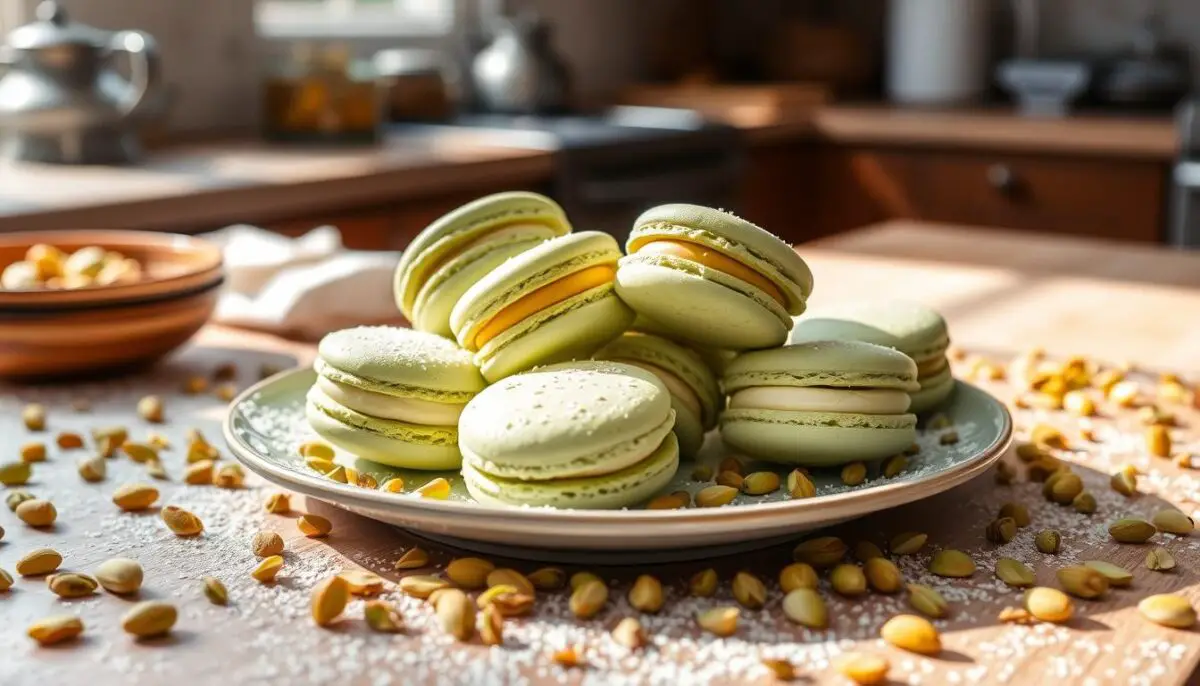 Pistachio macarons