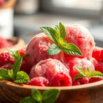 Raspberry sorbet