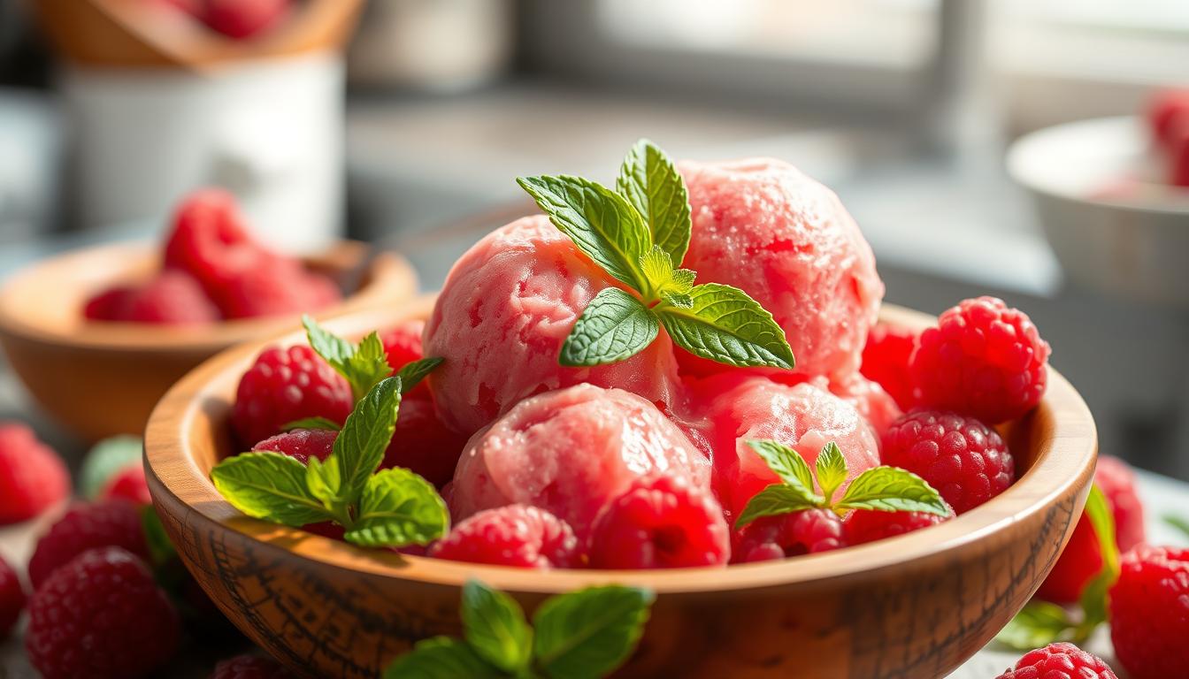 Raspberry sorbet