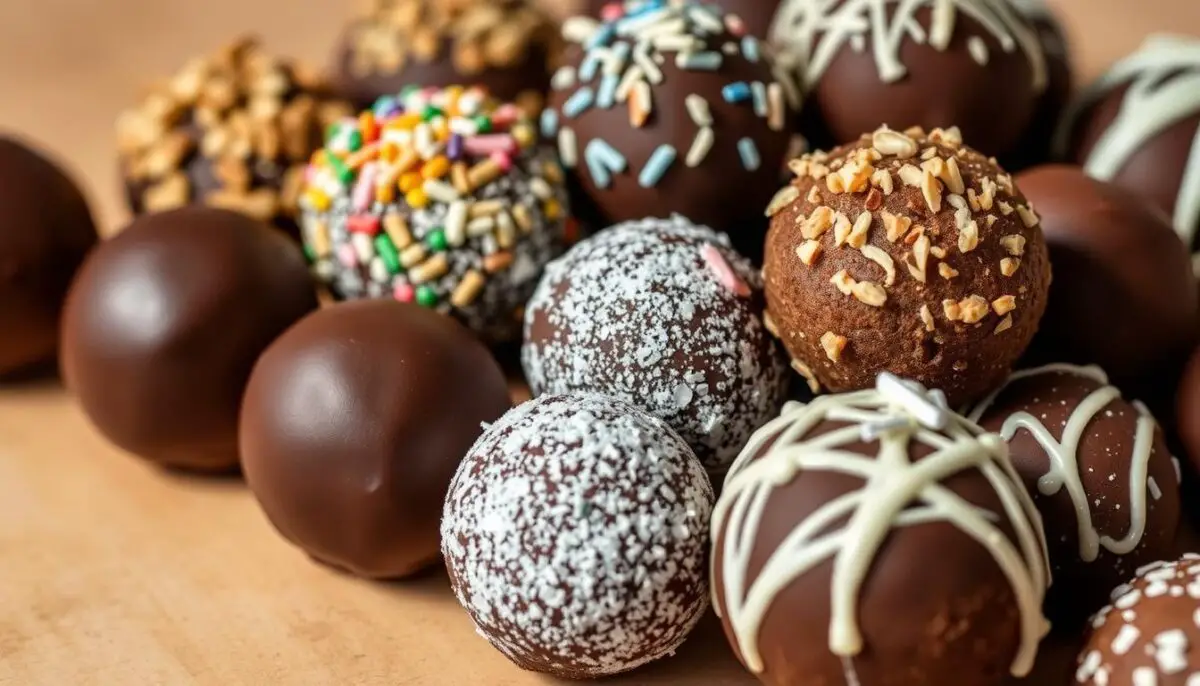 chocolate truffles coating options