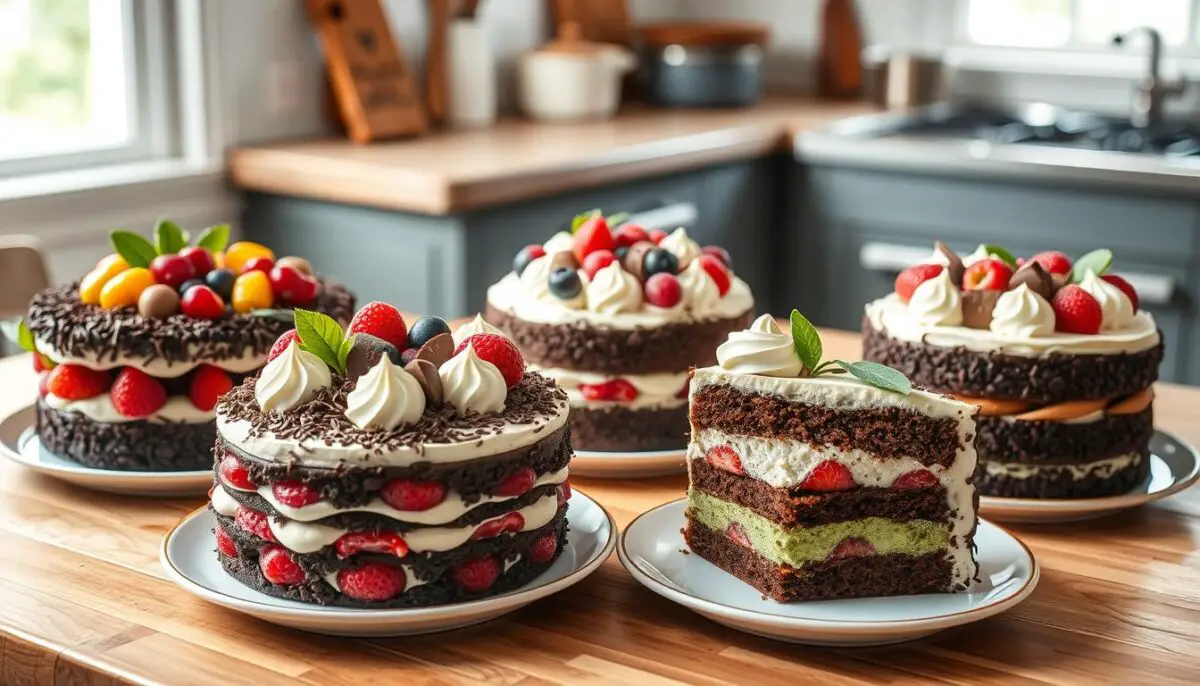 creative variations of black forest cake