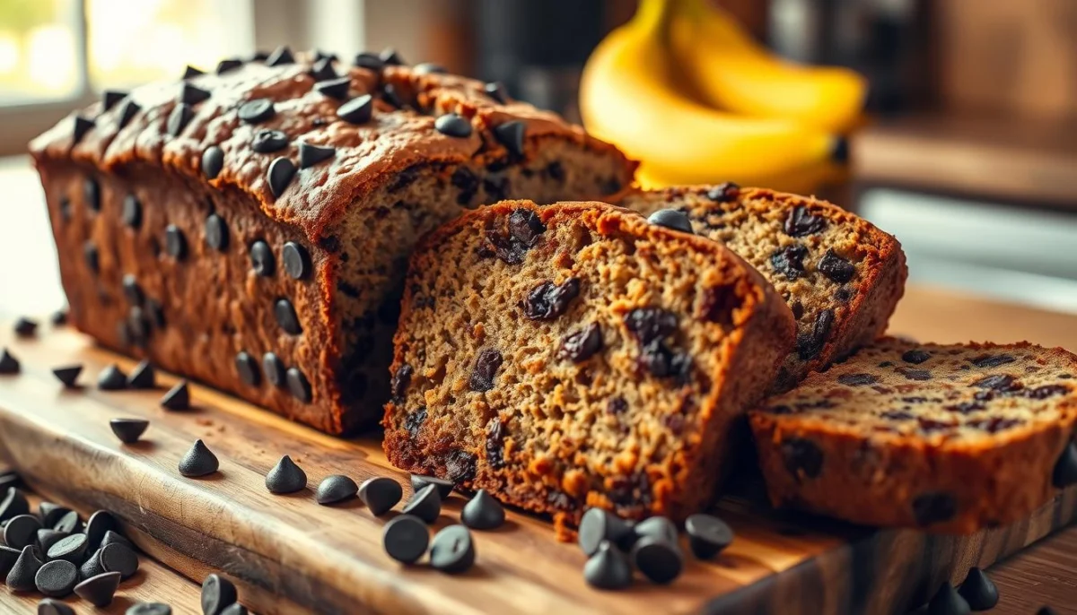 homemade chocolate chip banana bread