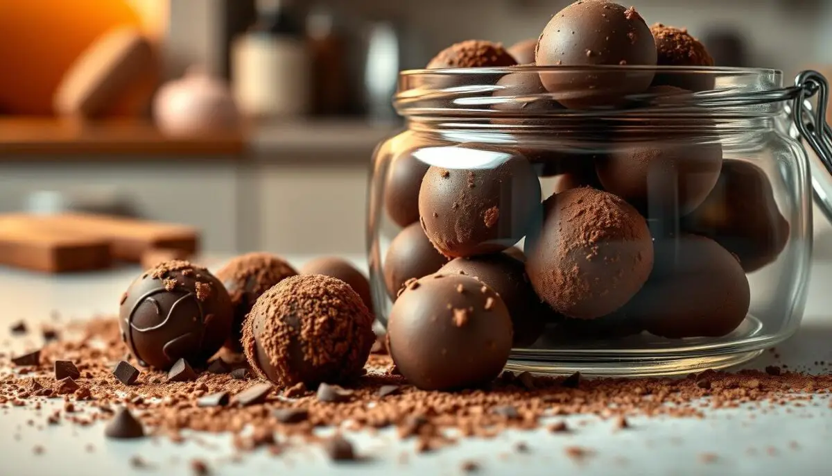 storing chocolate truffles