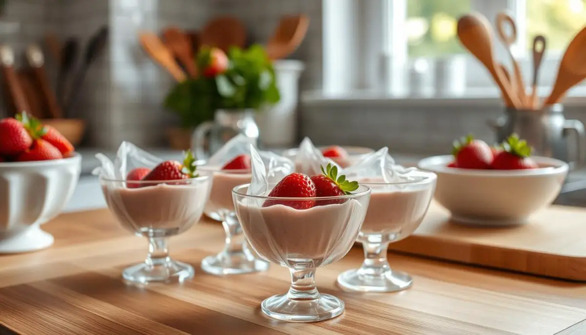 storing strawberry mousse