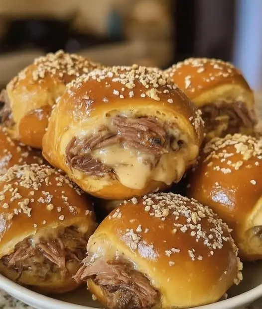 Smoked Brisket & Beer Cheese Pretzel Bombs