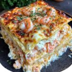 seafood lasagna with shrimp and crab