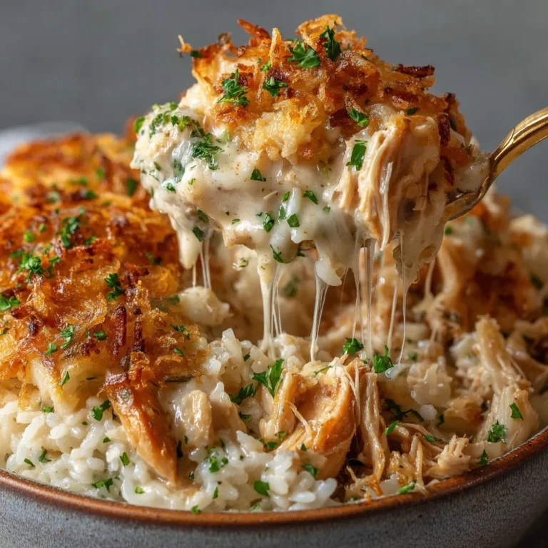 French Onion Chicken Rice Casserole