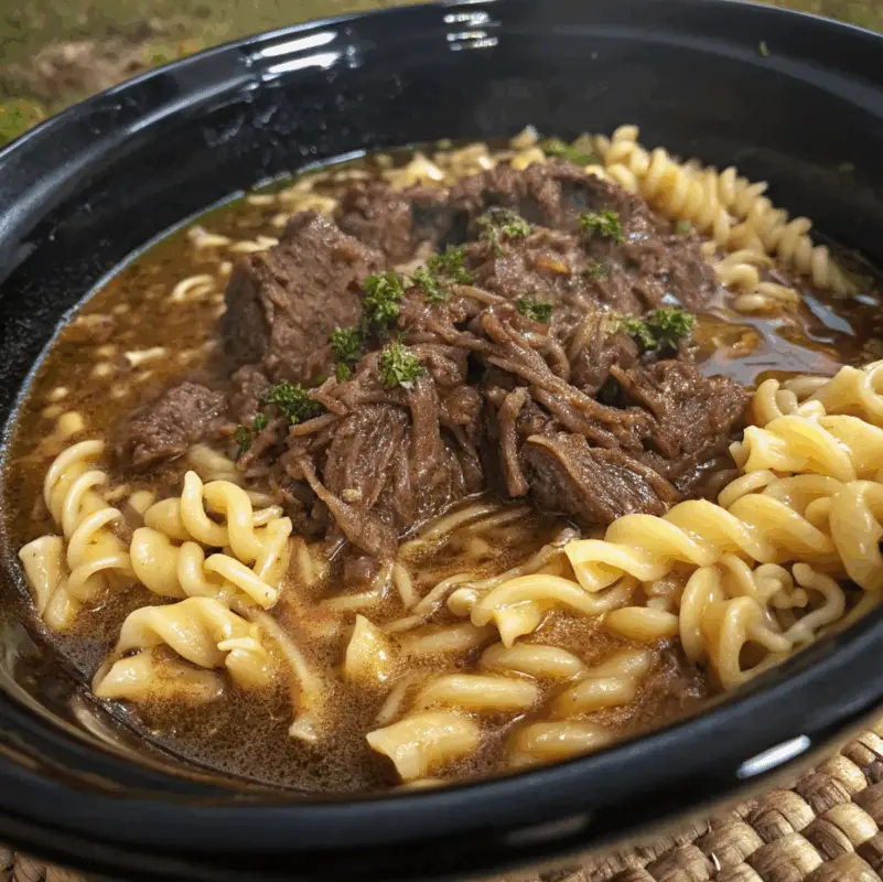 Slow Cooker Beef & Noodles