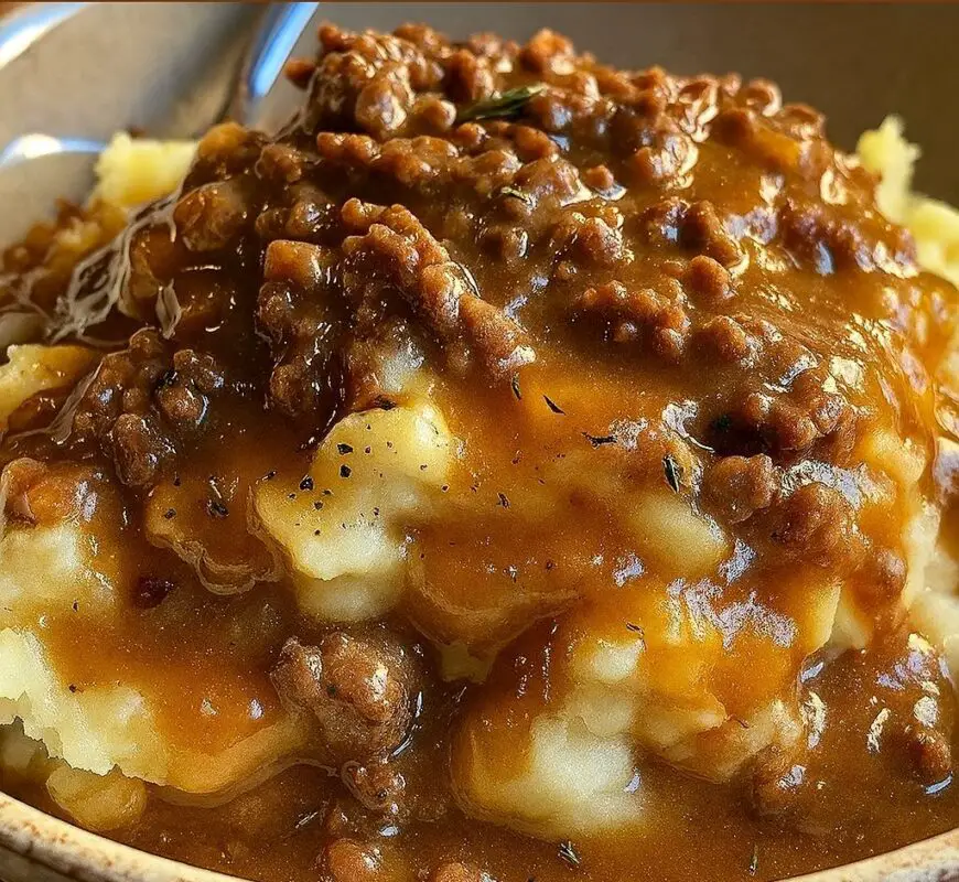 Ground Beef & Gravy with Mashed Potatoes
