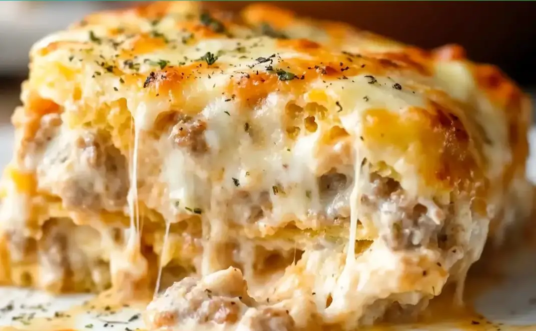 Biscuits and Gravy Breakfast Casserole