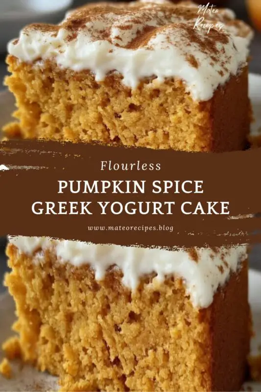 Flourless Pumpkin Spice Greek Yogurt Cake Recipe