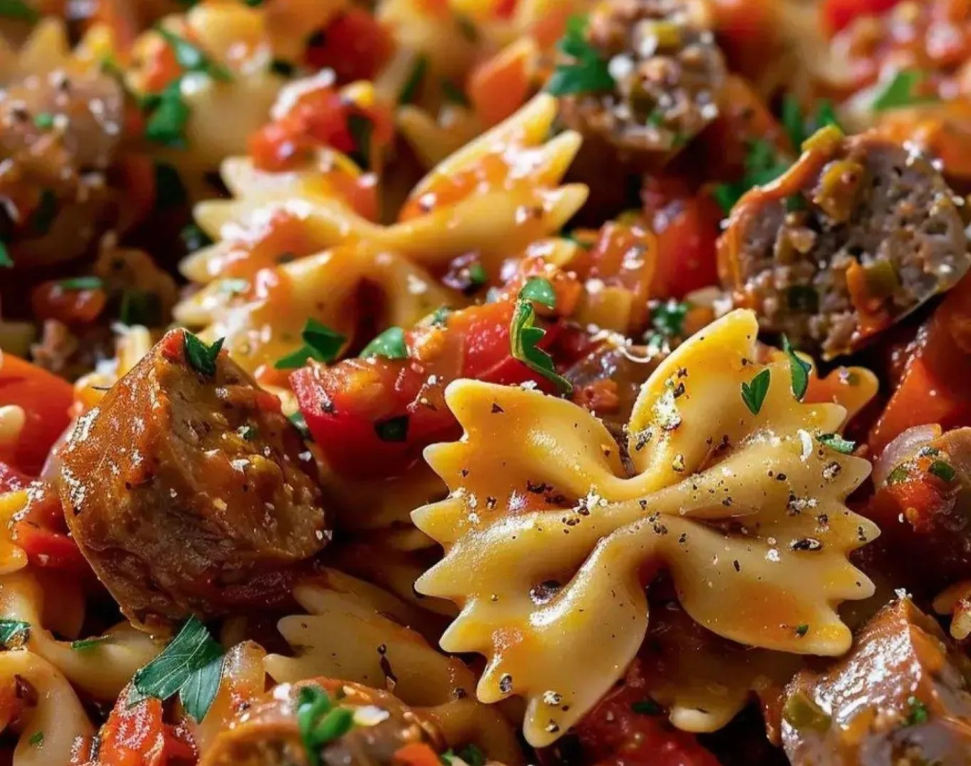 Italian Sausage with Bow Tie Pasta
