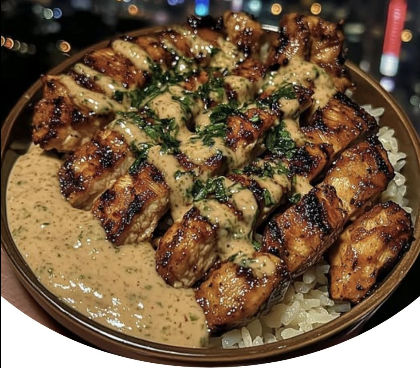 Honey Sriracha Chicken Rice Bowls with Creamy Lime Sauce