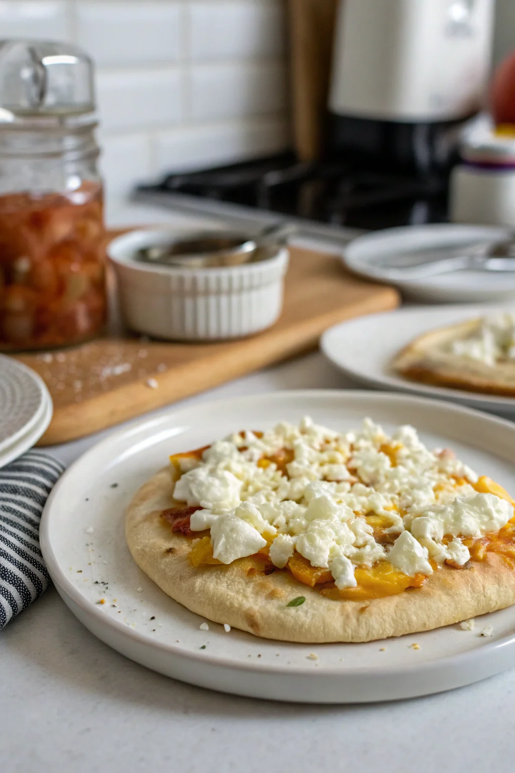 3-Ingredient Cottage Cheese Cheesy Flatbread