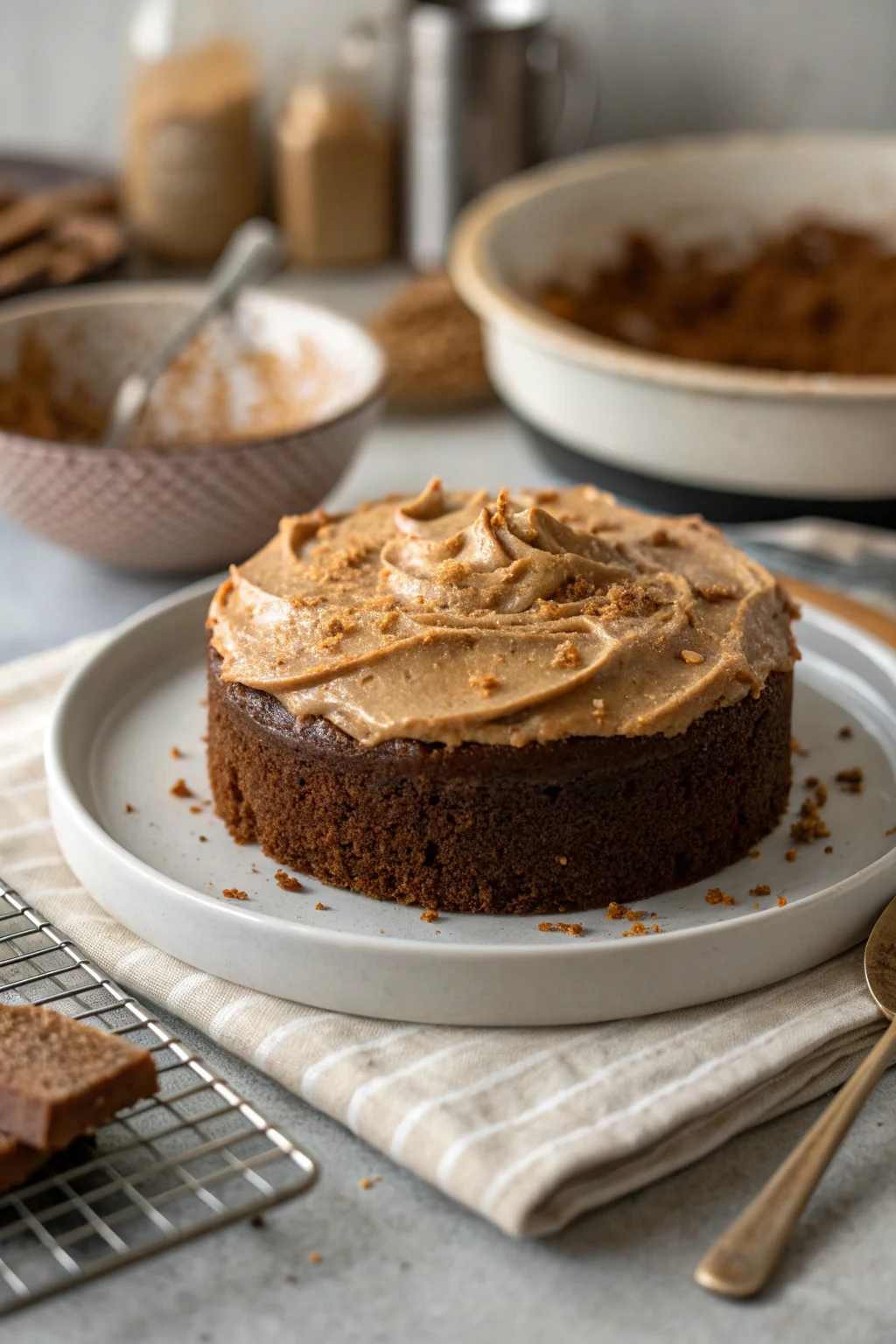 Gingerbread Cake with Cinnamon Molasses Frosting