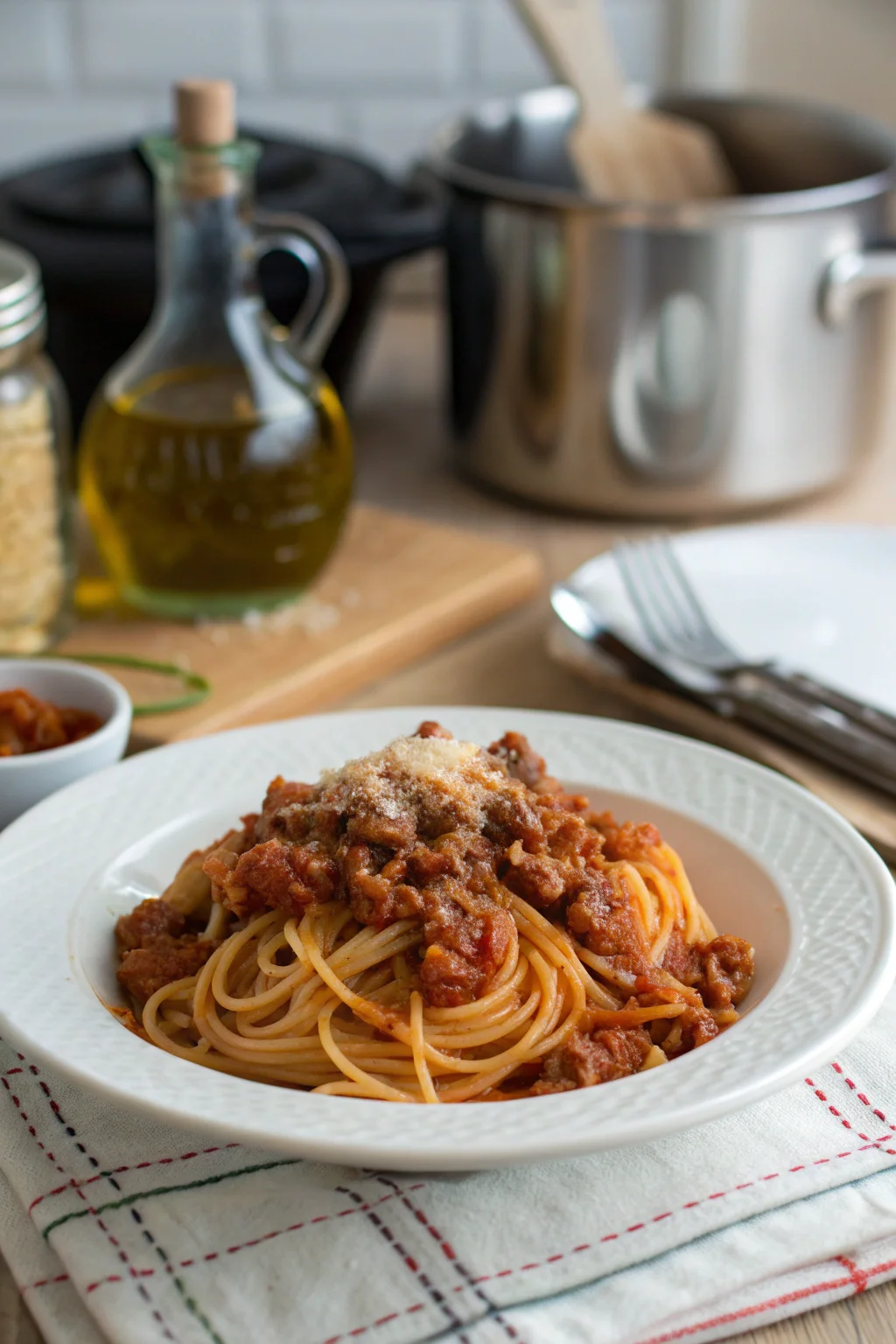 One-Pot Spaghetti with Meat Sauce Recipe