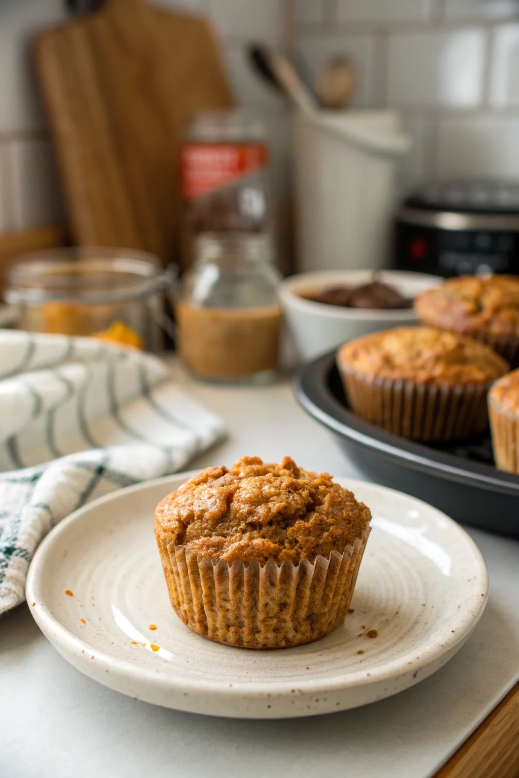 Pumpkin Spice Cottage Cheese Protein Muffins