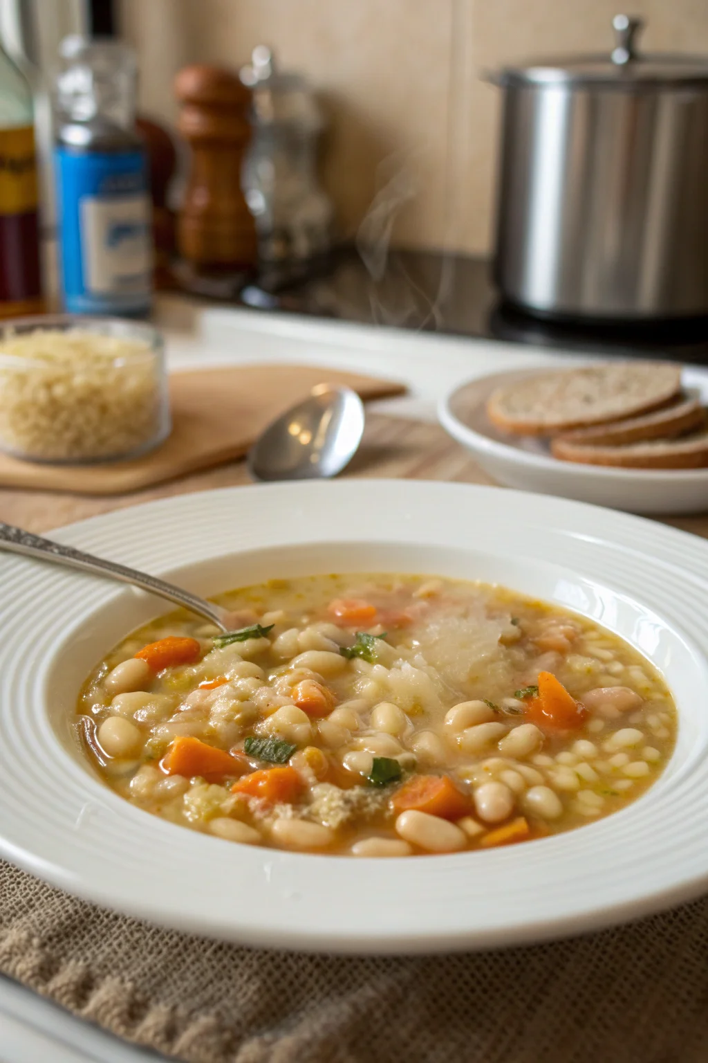 Italian Cannellini Bean and Pastina Soup
