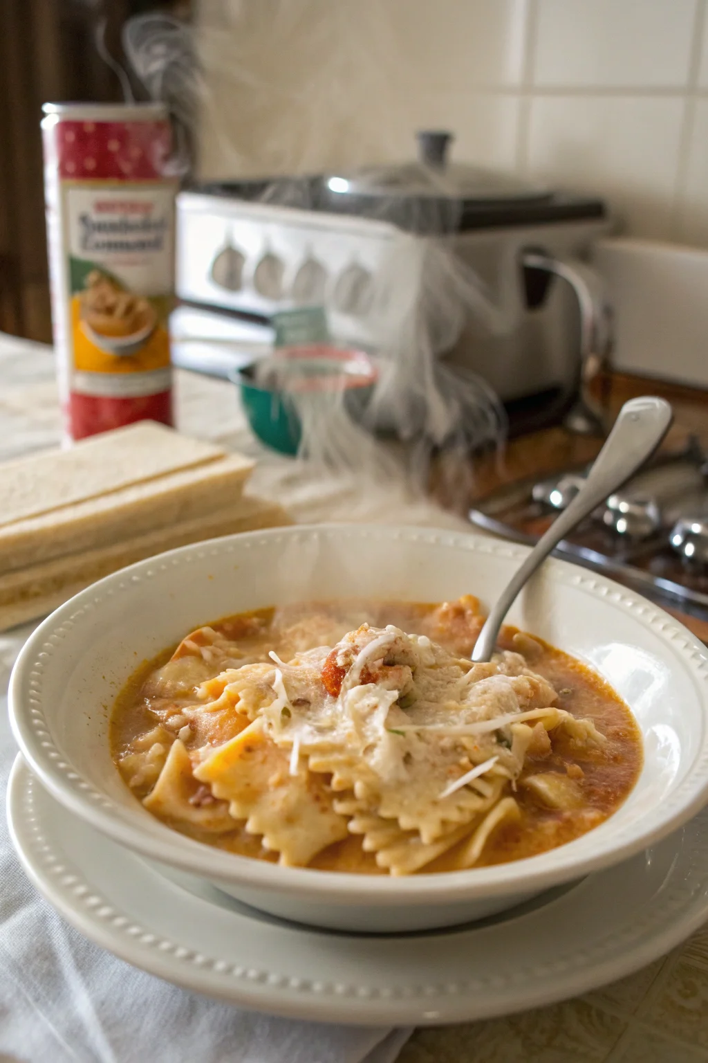 Alfredo Lasagna Soup
