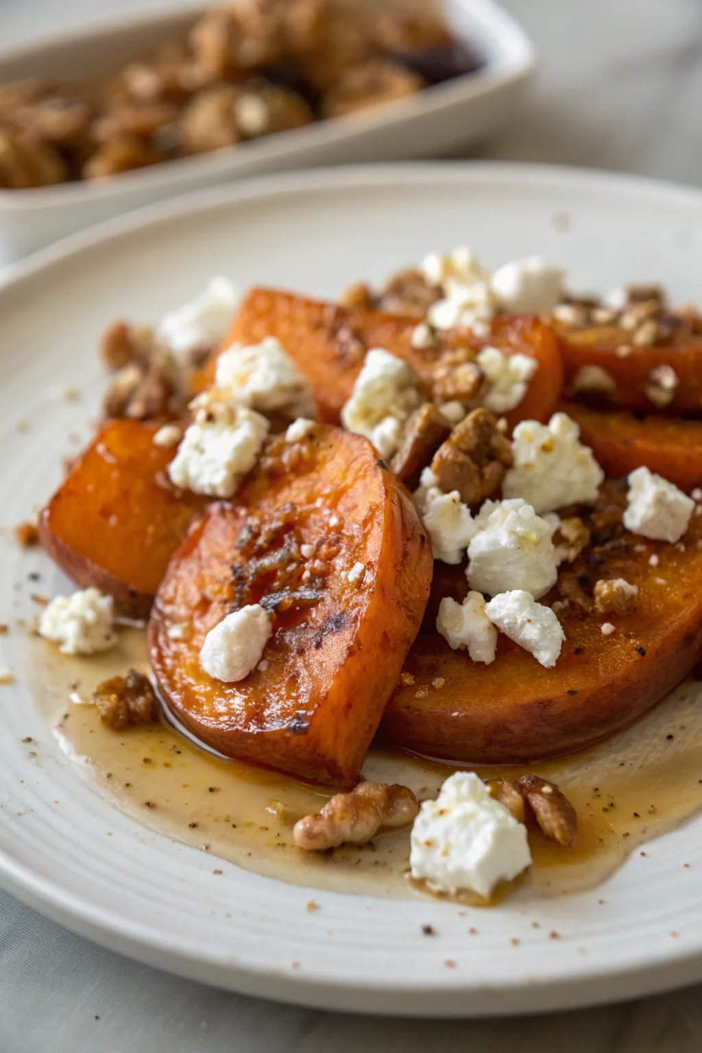 These Caramelized Sweet Potatoes with Maple, Feta & Crunchy Walnuts are a must-try! Sweet, savory, and oh-so-delicious! 🍠✨