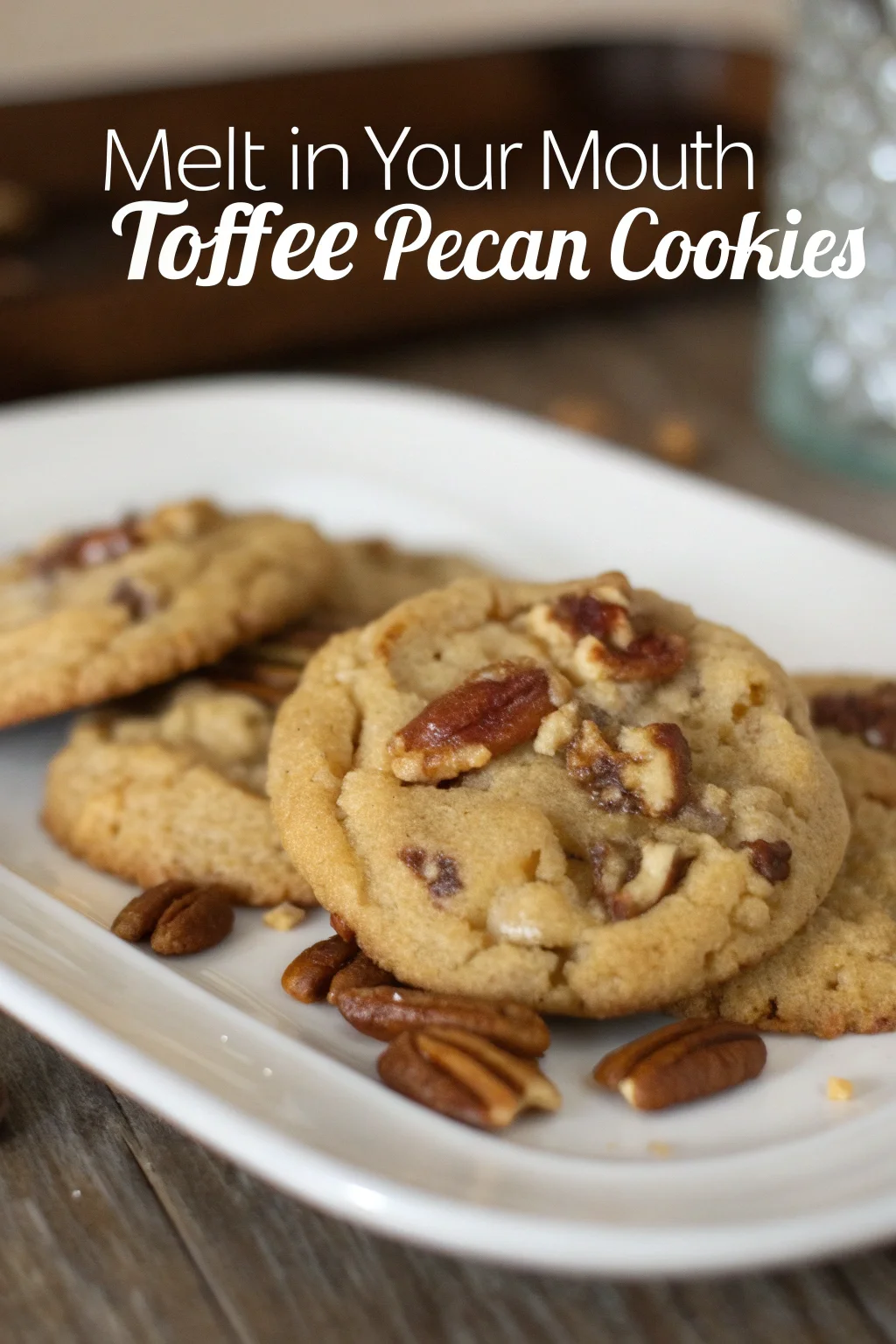 Melt In Your Mouth Toffee Pecan Cookies