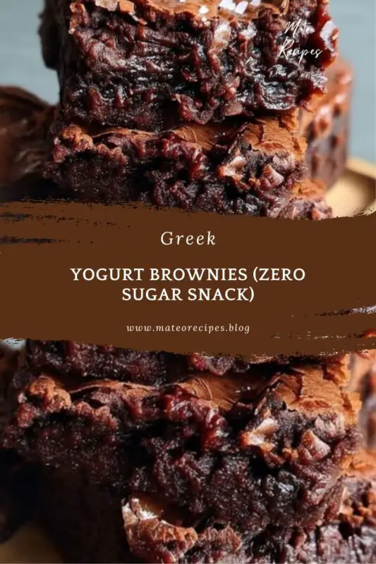 Greek Yogurt Brownies (Zero Sugar Snack) recipe