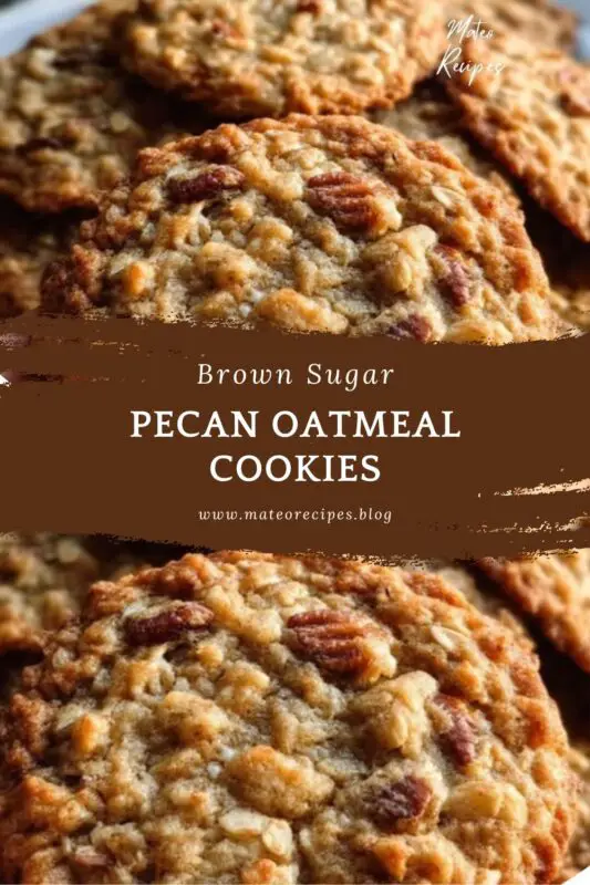 Brown Sugar Pecan Oatmeal Cookies recipe