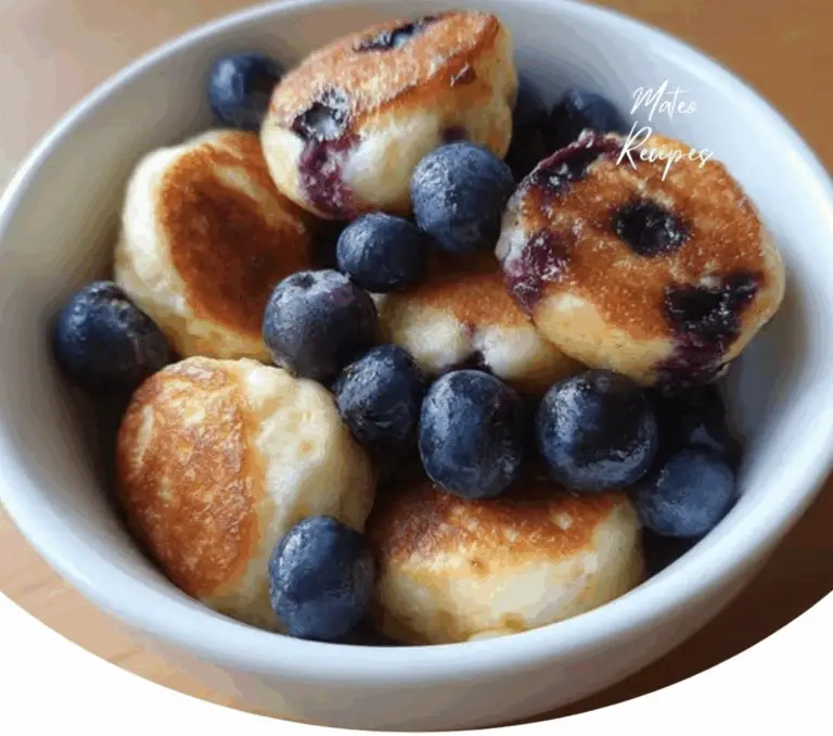 Blueberry Cottage Cheese Pancake Bites – Air Fryer or Oven, High-Protein & Sweet