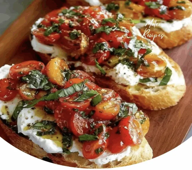Burrata Bruschetta with Cherry Tomatoes