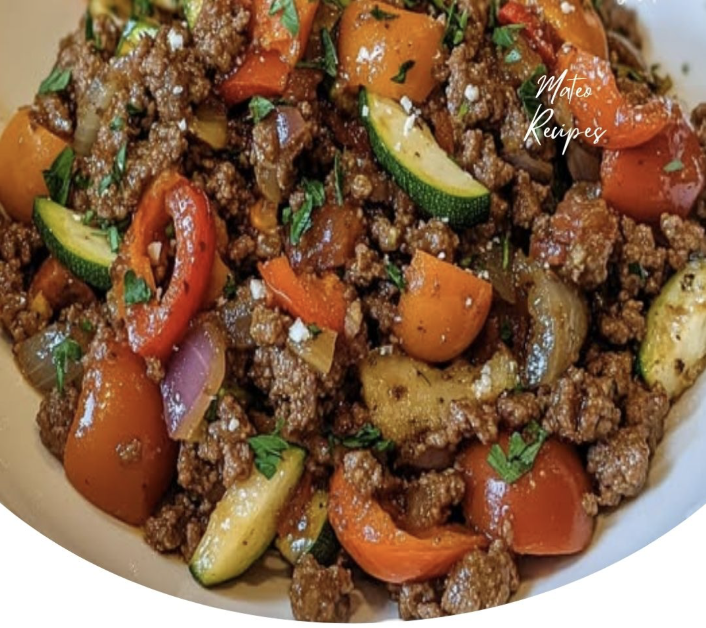 Mediterranean Ground Beef Stir Fry