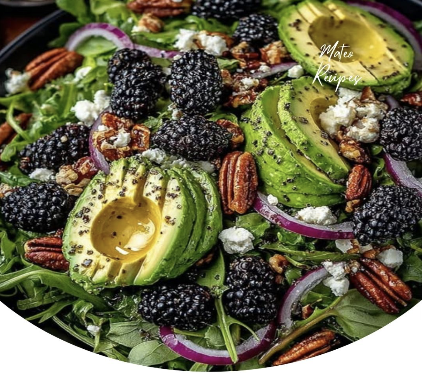 Blackberry & Avocado Salad with Honey Lemon Vinaigrette