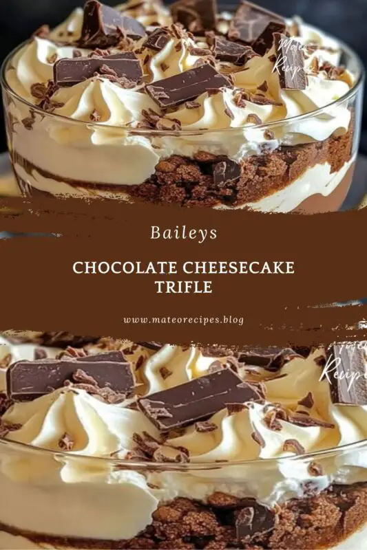 Baileys Chocolate Cheesecake Trifle recipe.