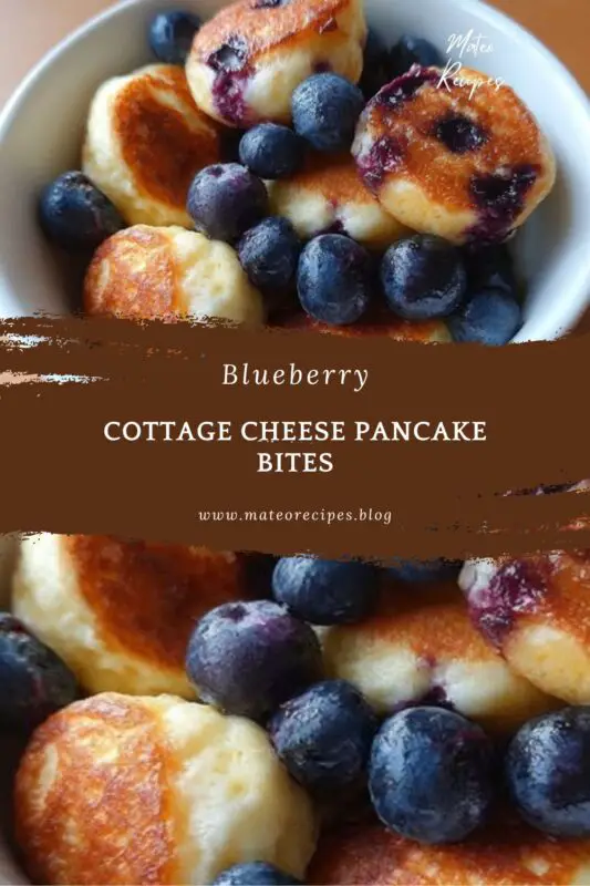 Blueberry Cottage Cheese Pancake Bites recipe