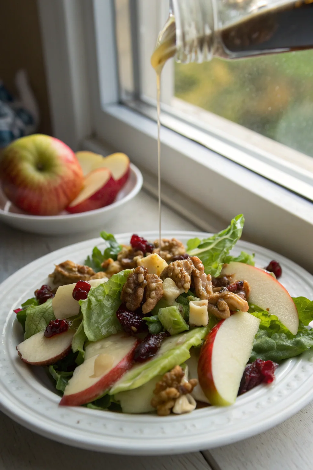 Apple Walnut Cranberry Salad with Maple Dressing