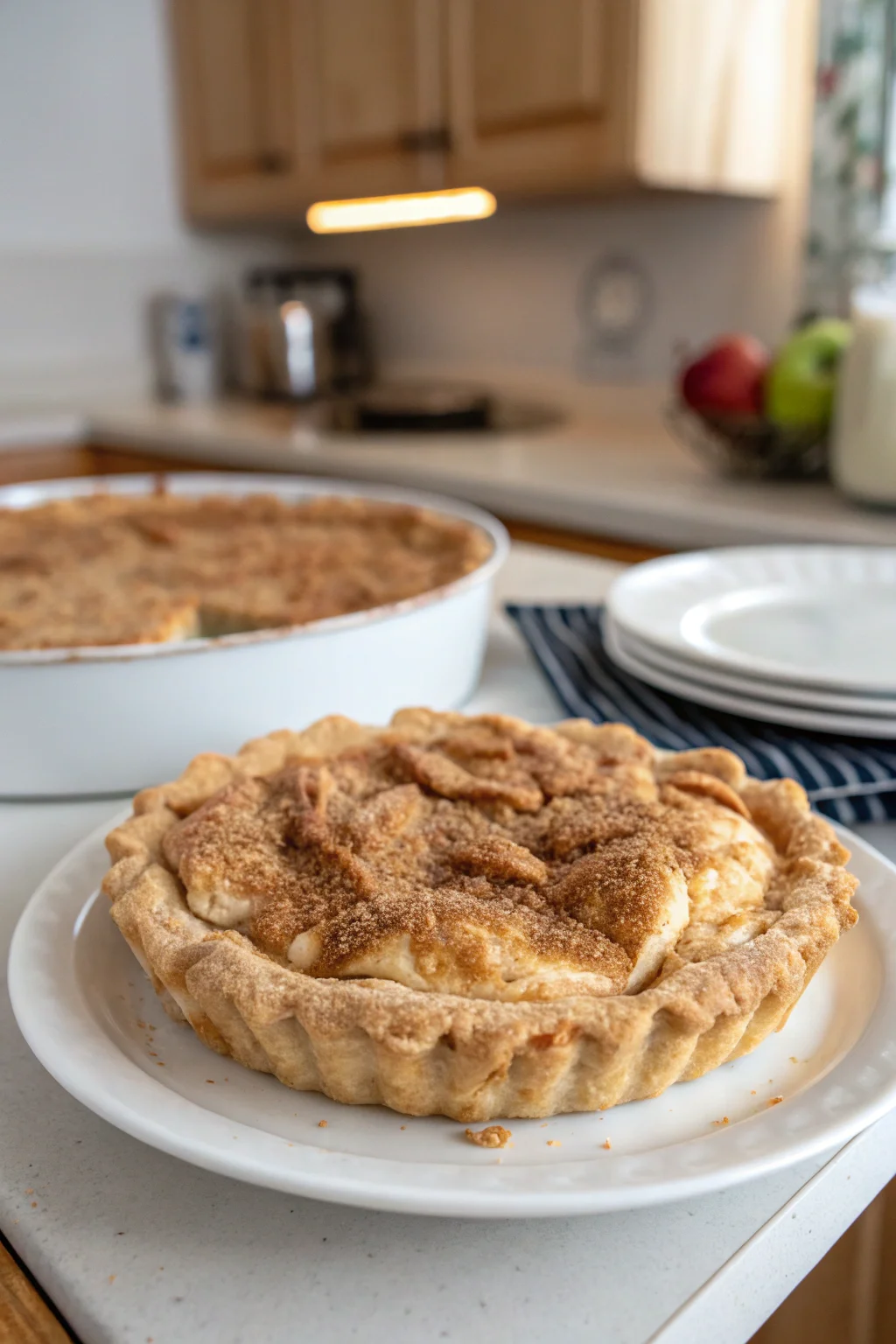 Snickerdoodle Cream Cheese Apple Pie
