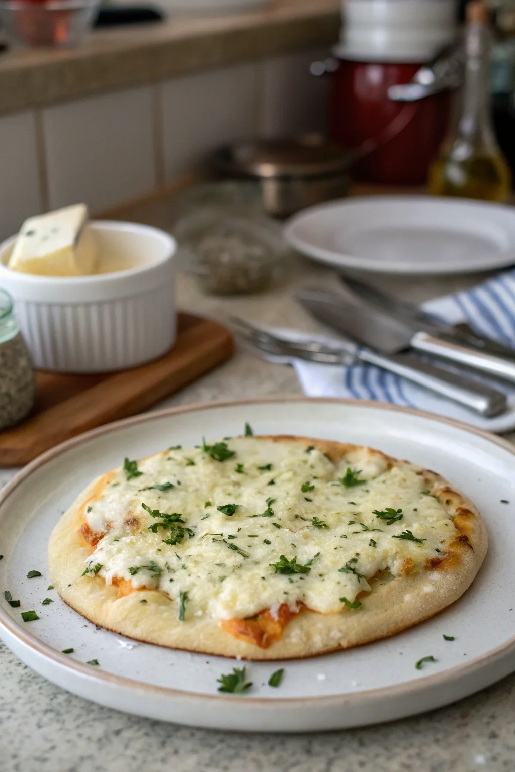 3-Ingredient Cottage Cheese Cheesy Flatbread