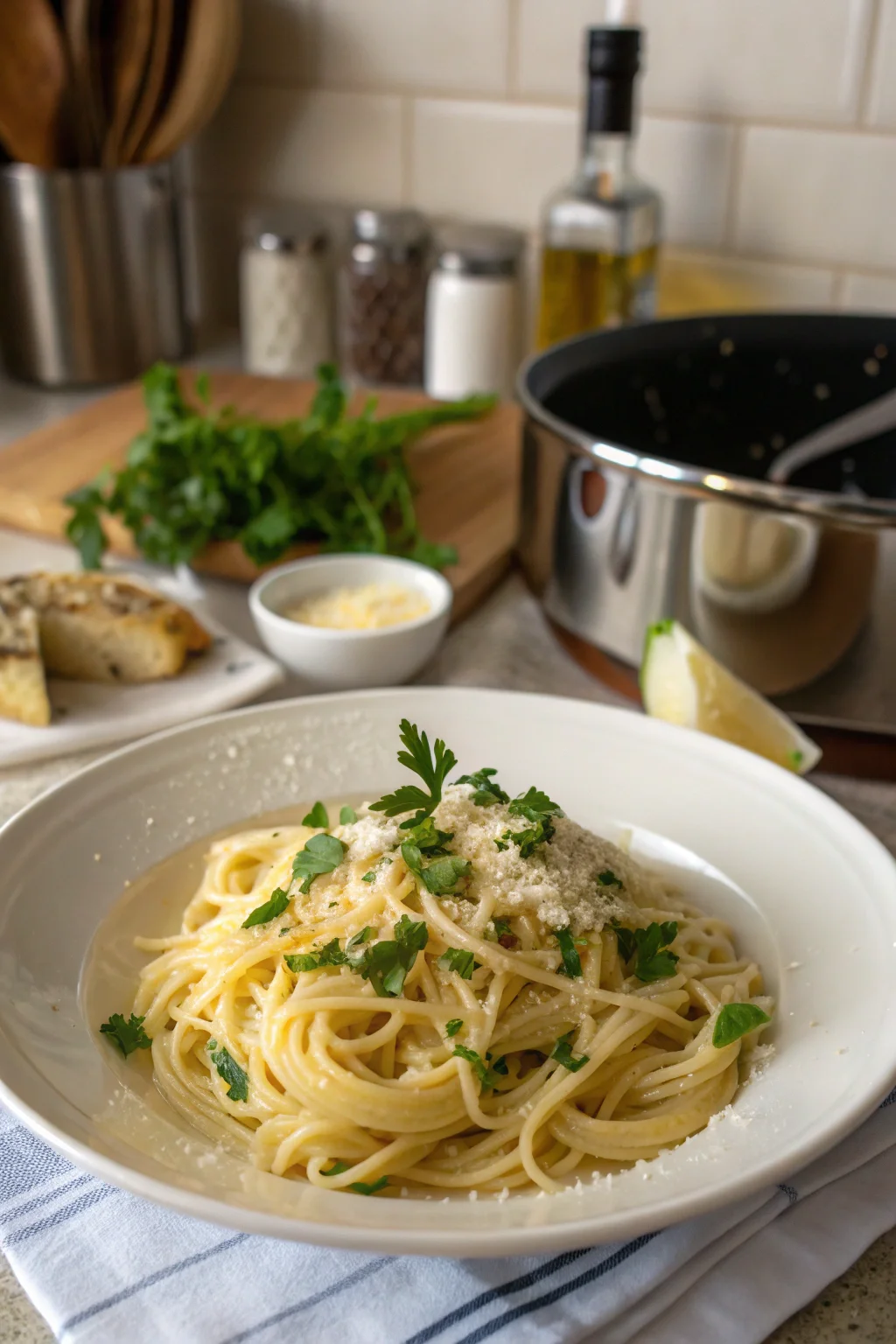 One Pot Garlic Parmesan Pasta