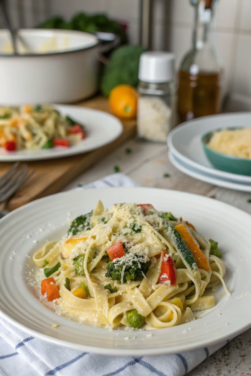 Creamy Veggie Parmesan Pasta