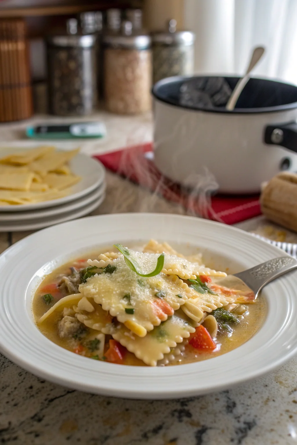Alfredo Lasagna Soup