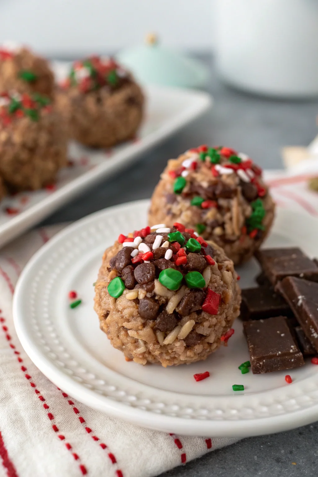 Christmas Chocolate Rice Krispie Balls