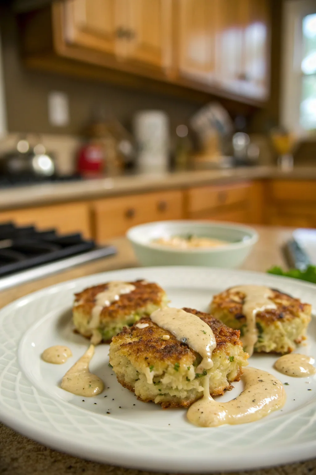 ('Crab Cakes with Remoulade Sauce',)