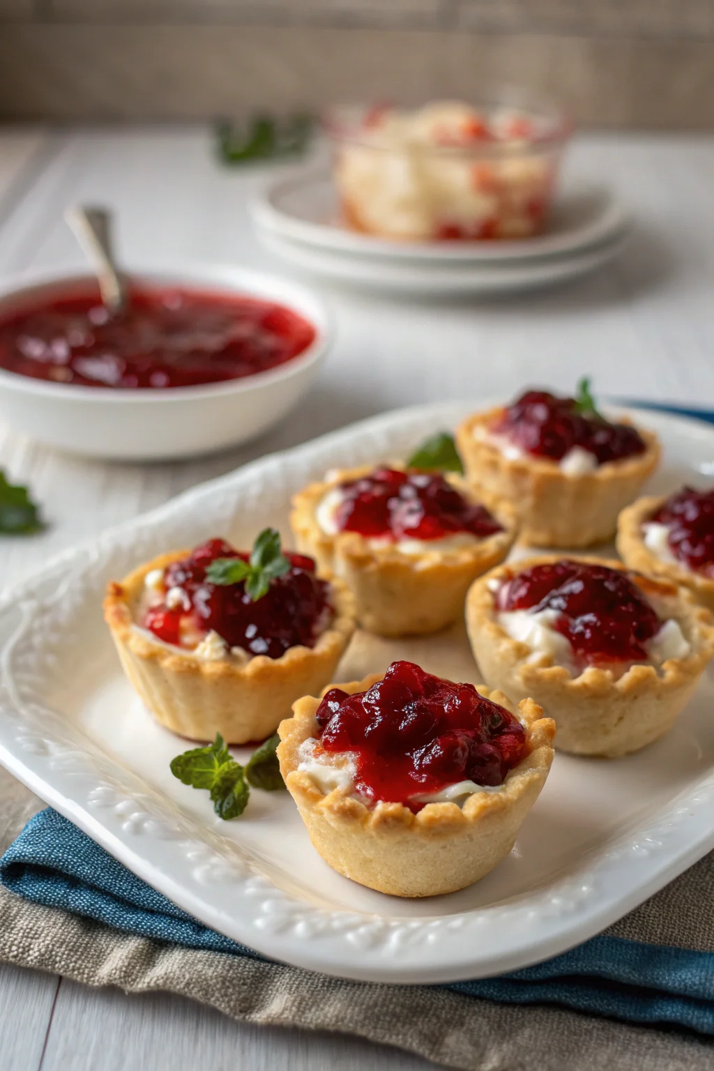 Cranberry Hot Pepper Jelly Cream Cheese Cups