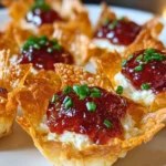 Cranberry Hot Pepper Jelly Cream Cheese Cups