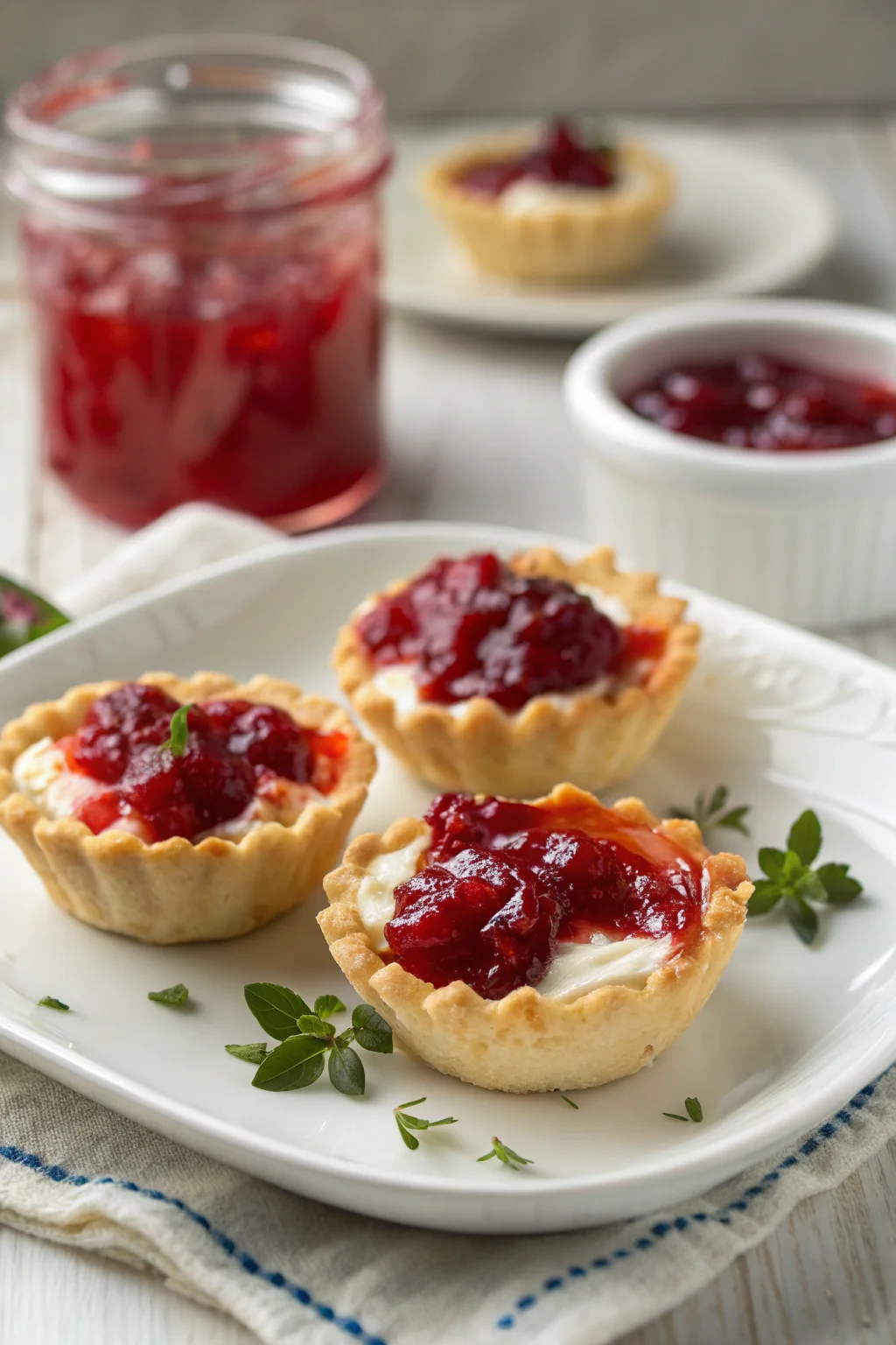 Cranberry Hot Pepper Jelly Cream Cheese Cups