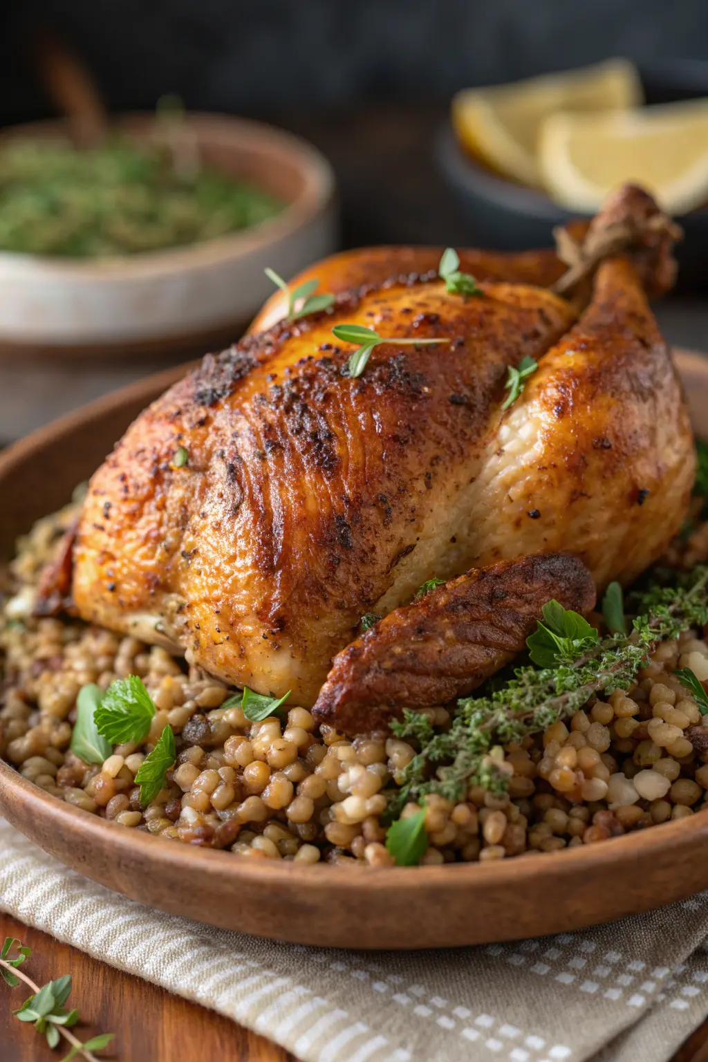 A delicious plate of Air Fryer Chicken Buckwheat