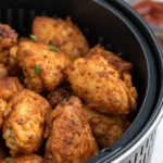 A delicious plate of Air Fryer Chicken Poppers