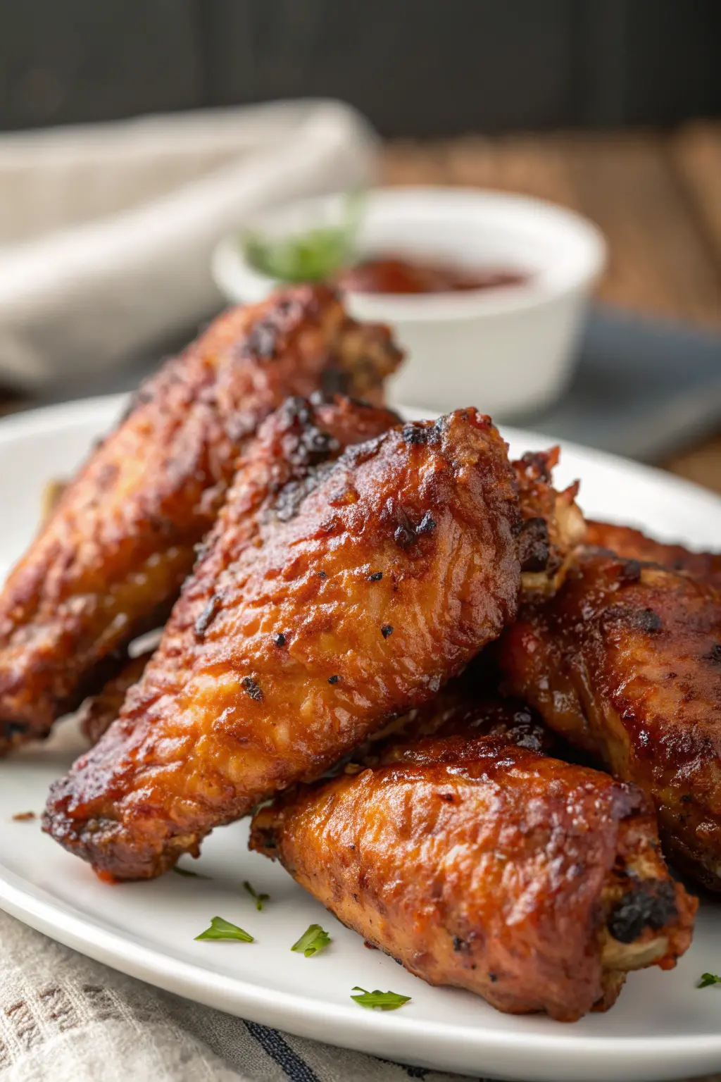 A delicious plate of Air Fryer Turkey Wings